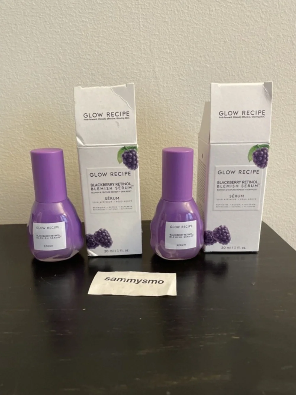 Glow Recipe Blackberry Retinol Blemish Serum Full Size 30ml/1oz, x2